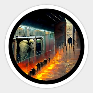 Midnight meat train Sticker